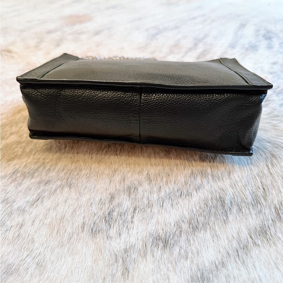 Foley + Corinna Black Leather & White Suede Crossbody Bag or Clutch Handbag - Picture 4 of 16